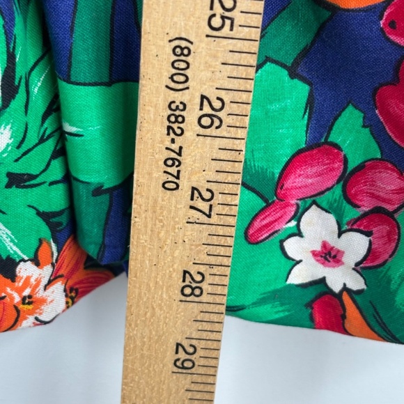 VTG 90s Fruit Print Dress Girl 10 Bow Age Made in USA Resort Beach Wedding Retro - Picture 7 of 9